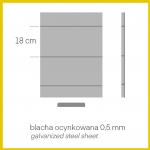 Altana śmietnikowa OPTIMAL GMS-C (4 pojemniki 1100l. + 4 pojemniki 120l)