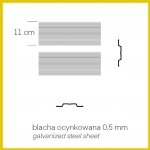 Altana śmietnikowa OPTIMAL GMS-L (4 pojemniki 1100l. + 4 pojemniki 120l)