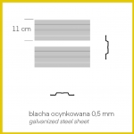 Altana śmietnikowa MIKRO GMS-L (1 pojemnik 1100l. + 1 pojemnik 120l)